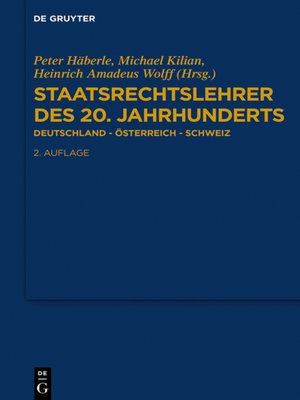cover image of Staatsrechtslehrer des 20. Jahrhunderts